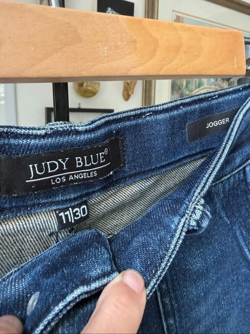 Judy Blue Chill Factor High Waist Cuff Jogger Denim Jeans Blue 11 30 12